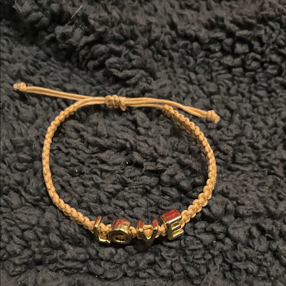 Hand Crafted Gold 'LOVE' Bracelet - Picture 8 of 8